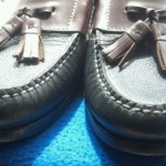 Cole Haan Black Brown Tassel Leather Casual Size 7.5D Dress Shoes Excellent Cd