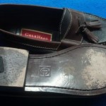 Cole Haan Black Brown Tassel Leather Casual Size 7.5D Dress Shoes Excellent Cd