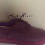 COLE HAAN Mens Bergen Wingtip Oxfords Shoes Chestnut Suede – sz 9.5 New In Box