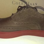 COLE HAAN Mens Bergen Wingtip Oxfords Shoes Chestnut Suede – sz 9.5 New In Box
