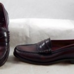 Cole Haan mens penny loafers dress shoes 11 E burgundy leather