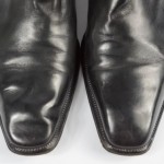 Amazing $395 HUGO BOSS Black Italian Leather Side-Zip Chelsea Ankle Boots 10