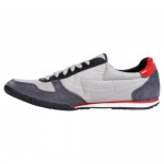 Diesel Mens Spin Gray White Leather Lace Up Sneakers Shoes 12