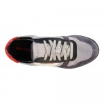 Diesel Mens Spin Gray White Leather Lace Up Sneakers Shoes 12