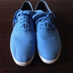 Hugo Boss Orange Blue Canvas Sneakers ~size 10 EUC