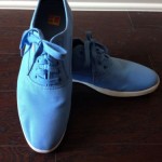 Hugo Boss Orange Blue Canvas Sneakers ~size 10 EUC