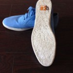Hugo Boss Orange Blue Canvas Sneakers ~size 10 EUC