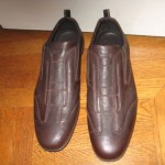 MEN’S HUGO BOSS BROWN LEATHER SLIP ON COMFORT SHOES US 10