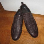 MEN’S HUGO BOSS BROWN LEATHER SLIP ON COMFORT SHOES US 10