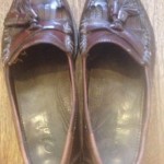 COLE HAAN slip on tassle loafers Walnut Brown SHOES MENS 8.5 D