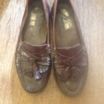 COLE HAAN slip on tassle loafers Walnut Brown SHOES MENS 8.5 D