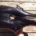 $199 Hugo Boss Mens Carl Bit Loafer Black Leather Dress Up Shoes Size 11.5 M