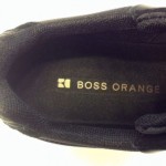 $150 NIB New Hugo Boss Orange Kempton I Black Athletic Sneakers Men US 8 EU 41