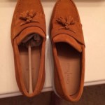 Cole Haan Tassel Lunargrand Camello Suede Size 10.5 MSRP $198 70% Off
