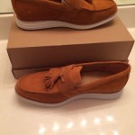 Cole Haan Tassel Lunargrand Camello Suede Size 10.5 MSRP $198 70% Off