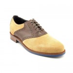 Cole Haan Carter Rbr.Saddle Mens Size 7.5 Brown Suede Oxfords Shoes