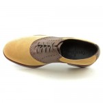 Cole Haan Carter Rbr.Saddle Mens Size 7.5 Brown Suede Oxfords Shoes