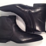 New HUGO BOSS Black Leather VERMINS Ankle BOOTS Shoes NIB Size 10.5 $245  TJ1