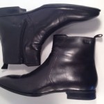 New HUGO BOSS Black Leather VERMINS Ankle BOOTS Shoes NIB Size 10.5 $245  TJ1