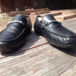 $275 Hugo Boss Doster Square Toe Loafer Black Leather Men Size 10.5