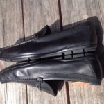 $275 Hugo Boss Doster Square Toe Loafer Black Leather Men Size 10.5