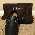 COLE HAAN MEN’S BLACK HOWLAND BIT II DRIVING MOCASSIN SZ 9