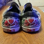 Vintage Vans Off The Wall Slip Ons Painted VANS by Tattoo Artist Oliver Peck 13