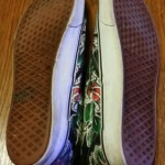 Vintage Vans Off The Wall Slip Ons Painted VANS by Tattoo Artist Oliver Peck 13