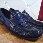 MENS COLE HAAN AIR C10136 WOVEN PENNY LOAFERS SHOES SZ-8.5 M