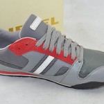 Diesel ‘Gunner’ Men’s Athletic Gunmetal Frost Gray w/Red Size 9.5 M EU 42.5