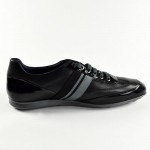 Hugo Boss Mens Black Fashion Brushed Leather Sneakers ATLENO # 50265451 Size 10