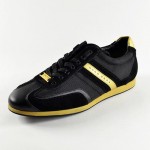 Hugo Boss Green Label Mens Fashion Streametal Leather Sneakers # 50254497 Size 9