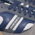 New Men’s Diesel “Gunner”  Athletic Sneakers, Gray/Paloma, Size 10.5