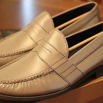 Cole Haan Mens Air Monroe Penny Loafers Silver Reflective Casual Shoes $198