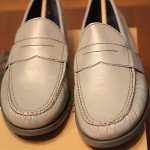 Cole Haan Mens Air Monroe Penny Loafers Silver Reflective Casual Shoes $198