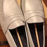 Cole Haan Mens Air Monroe Penny Loafers Silver Reflective Casual Shoes $198