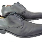 HUGO BOSS Men’s Haco Black Leather Plain Toe Oxford Shoe Size 9 M  $225