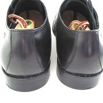 HUGO BOSS Men’s Haco Black Leather Plain Toe Oxford Shoe Size 9 M  $225