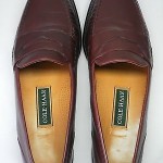 Men’s COLE HAAN Burgundy Leather Loafers Slip On Shoes Size 12 M