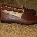 COLE HAAN MEN 8.5 – 8 1/2 MOCHA BROWN LEATHER LOAFER SLIDE ON