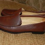 COLE HAAN MEN 8.5 – 8 1/2 MOCHA BROWN LEATHER LOAFER SLIDE ON