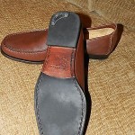 COLE HAAN MEN 8.5 – 8 1/2 MOCHA BROWN LEATHER LOAFER SLIDE ON
