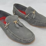 Diesel ‘Connect Grahl’ Men’s Brindle Gray Suede Loafer Size 10.5 M EU 44