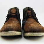HUGO BOSS BLACK LABEL AMPLE SHOES BOOTS BROWN 100% LEATHER NEW SIZE 10, 43