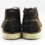 HUGO BOSS BLACK LABEL AMPLE SHOES BOOTS BROWN 100% LEATHER NEW SIZE 10, 43