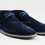 HUGO BOSS ORANGE LABEL NAVY BLUE VOLUE SHOES BOOTS LEATHER SUEDE NEW SIZE 10 43