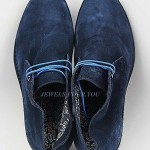 HUGO BOSS ORANGE LABEL NAVY BLUE VOLUE SHOES BOOTS LEATHER SUEDE NEW SIZE 10 43