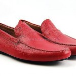 HUGO BOSS BLACK LABEL RED DRIVING MOCCASINS SHOES 100% LEATHER NEW SIZE 10, 43