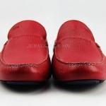 HUGO BOSS BLACK LABEL RED DRIVING MOCCASINS SHOES 100% LEATHER NEW SIZE 10, 43