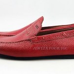 HUGO BOSS BLACK LABEL RED DRIVING MOCCASINS SHOES 100% LEATHER NEW SIZE 10, 43
